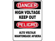 Danger Sign Accuform Signs SBMELC128JVA 14 Hx10 W