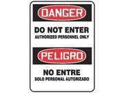 ACCUFORM SIGNS SBMADM157VA Danger Sign 14 x 10In R and BK WHT AL
