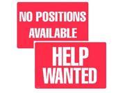 Help Wanted Sign Cosco 98069 8 Hx12 W