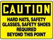 ACCUFORM SIGNS MPPE722VA Caution Sign 10 x 14In BK YEL AL ENG