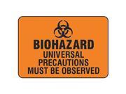 Biohazard Sign Accuform Signs MBHZ508VP 10 Hx14 W