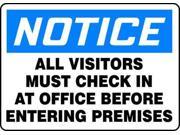 ACCUFORM SIGNS 219106 10X14P Notice Security Sign 10 x 14In PLSTC ENG