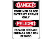 ACCUFORM SIGNS SBMCSP134VS Danger Sign 14 x 10In R and BK WHT Text