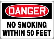 ACCUFORM SIGNS MSMK247VA Danger No Smoking Sign 10 x 14In AL ENG