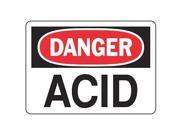 ACCUFORM SIGNS MCHL189VS Danger Sign 7 x 10In R and BK WHT Acid