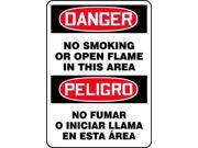 ACCUFORM SIGNS MSPS023VP Danger No Smoking Sign 10 x 14In POL THN