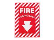 ACCUFORM SIGNS MFXG417VP Fire Extinguisher Sign 10 x 7In WHT R