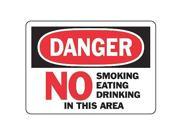 ACCUFORM SIGNS MSMK051VS Sign 7x10 In Danger No Smoking Eating