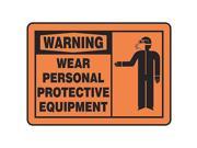 Warning Sign Accuform Signs MPPE309VS 10 Hx14 W