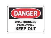 Danger Sign Accuform Signs MADM067VS 7 Hx10 W