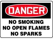 ACCUFORM SIGNS MSMK012VP Danger No Smoking Sign 10 x 14In PLSTC