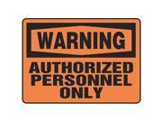 ACCUFORM SIGNS MADM322VA Warning Sign 7 x 10In BK ORN AL ENG Text