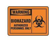 Warning Biohazard Sign Accuform Signs MBHZ301VP 10 Hx14 W