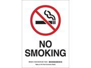 No Smoking Sign Brady 118146 10 Hx7 W