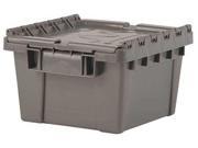 BUCKHORN MA1211078906000 Attached Lid Container 0.2 cu. ft. Gray