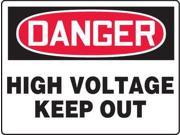 ACCUFORM SIGNS MELC119VP Danger Sign High Voltage Keep Out 24 x36