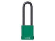 ABUS 74HB 40 75 KA GREEN Lockout Padlock Aluminum Green Key Alike