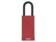 ABUS 74LB 40 KA RED Lockout Padlock Red 1 4 in. Key Alike