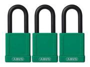 ABUS 74 40 KAX3 GREEN Lockout Padlock Key Alike Green PK3