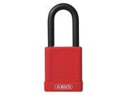 ABUS 74 40 KD RED Lockout Padlock Aluminum Red 1 4 in.