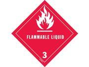 HMSL 0041 V250 DOT Label 4 In. H Flammable Liquid PK250