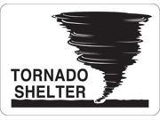 CONDOR Y4034288 Facility Sign Tornado Shelter Blck White
