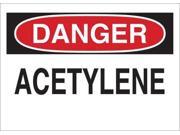 CONDOR Y4033874 Danger Sign Acetylene Aluminum