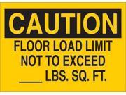 CONDOR Y4035304 Caution Sign Floor Load Txt SA Vnl