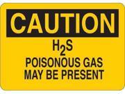 CONDOR Y4033829 Caution Sign H2S Poisonous Text Srfc Al