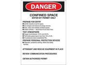 CONDOR Y4034621 Danger Sign Plastic 7 in. W Corner Holes