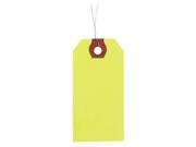 2 5 8 x 5 1 4 Fluorescent Yellow Paper Wire Tag Pk1000 1GZL3