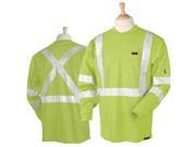 Black Stallion Flame Resistant Crewneck Shirt Lime Cotton 3X TF1211 LM