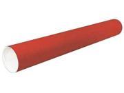 CROWNHILL P2024R Mailing Tube 24inLx2in.dia Red PK50