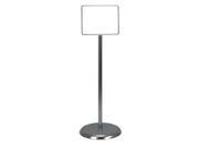 UNITED VISUAL PRODUCTS UVPSH17 Sign Holder Pedestal 14x11 Metal Chrome