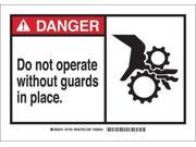 BRADY 83912 Danger Sign 3 1 2 x 5In R and BK WHT ENG