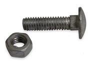 4LVJ9 Carriage Bolts Steel 5 16 In Dia. PK 20