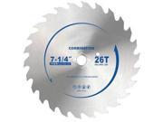 WESTWARD 24EM21 Circular Saw Blades 7 1 4 In 26T