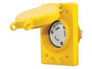 HUBBELL WIRING DEVICE KELLEMS HBL69W08 Watertight Locking Receptacle 30 Yellow