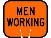 TAPCO 535 00021 Traffic Cone Sign Orange w Black Men Working