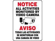 ACCUFORM SIGNS SBMASE809VA Notice Security Sign Bilingual 14 x 10
