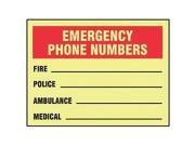 ACCUFORM SIGNS MLFE509GF Emergency Sign 14 x 10In BK and R YEL