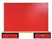 HALLOWELL FKWPB22RR HT Pegboard Round 44 1 4 In. H 22 In. W Red