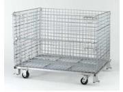 Collapsible Bulk Container Silver Nashville Wire C404836S4C