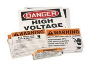 ACCUFORM SIGNS MELC113VS Danger Sign 7 x 10In R and BK WHT HV ENG