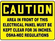 Caution Sign Accuform Signs MELC639VS 7 Hx10 W