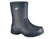 Size 10 Boots Unisex Black Plain Toe Shoes For Crews