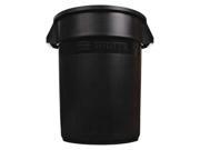 RUBBERMAID 1779739 Utility Container Round 55 gal. Black