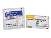 FIRST AID ONLY AN206 Gauze Pad Sterile 3 in. L x 3 in. W PK8