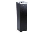 NO BUTTS BIN CO. FLT04 Cigarette Bin Black Stainless Steel