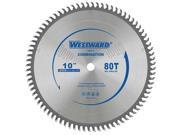 WESTWARD 24EM13 Circular Saw Blades 10 In 80T